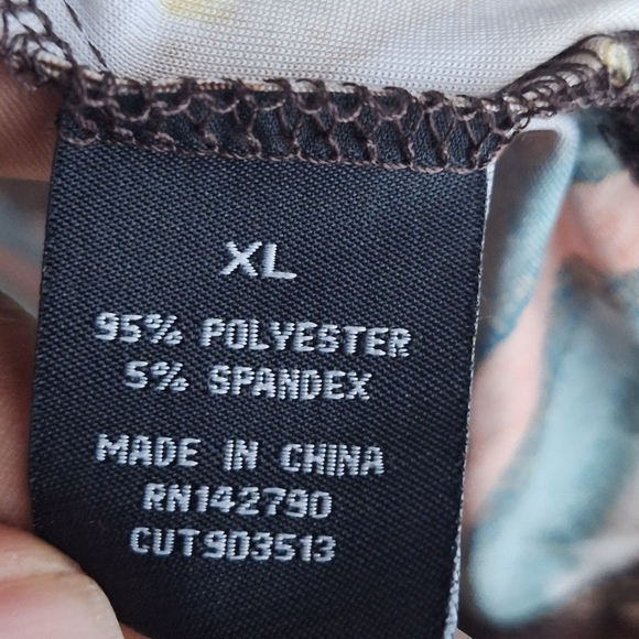 BCBGMAXAZRIA Abstract Print Open front Cardigan SZ XL - Picture 9 of 9